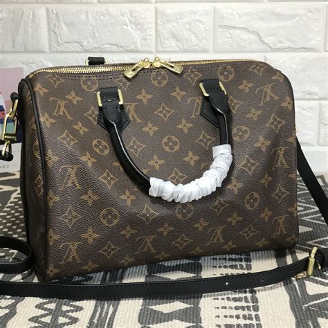 lv speedy black handle